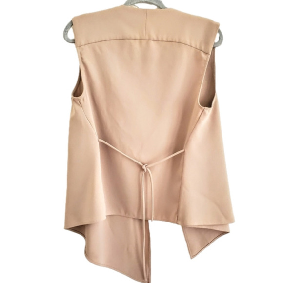 2/$35 Sale ZARA Drapey Asymmetrical layered tunic vest top tie belt Si… - Picture 4 of 12